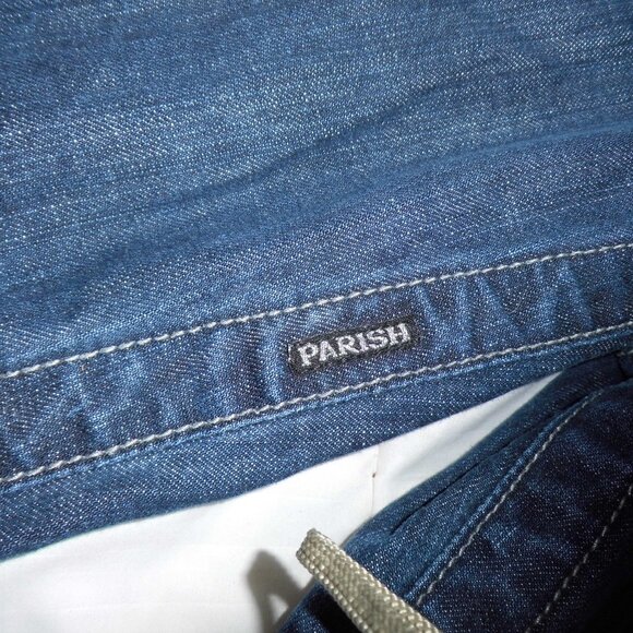 VINTAGE Y2K BAGGY HIP HOP EMBROIDERED DENIM SHORTS IN MENS SZ 40 - Picture 3 of 14